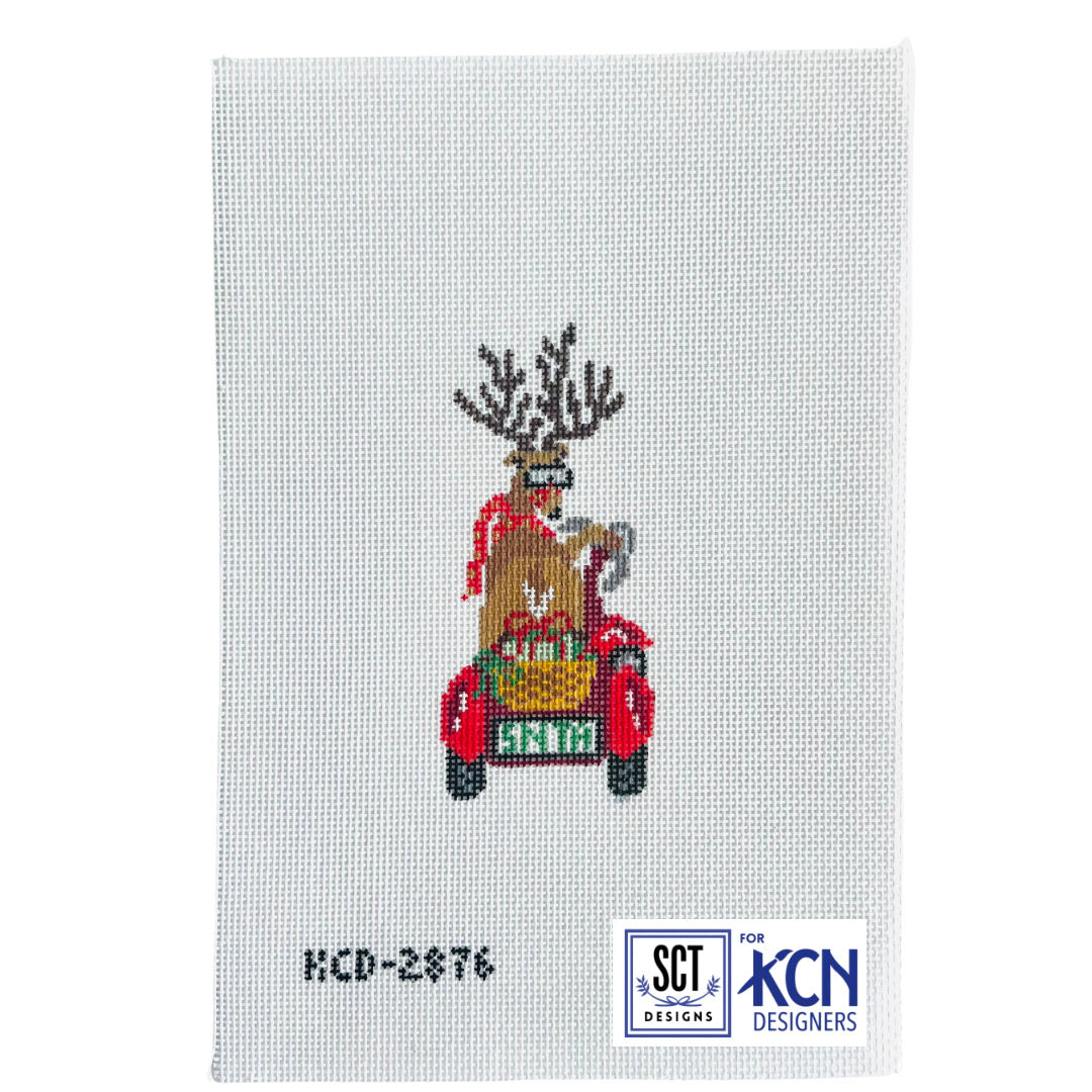 Dolce Vita Reindeer Needlepoint Canvas - KC Needlepoint