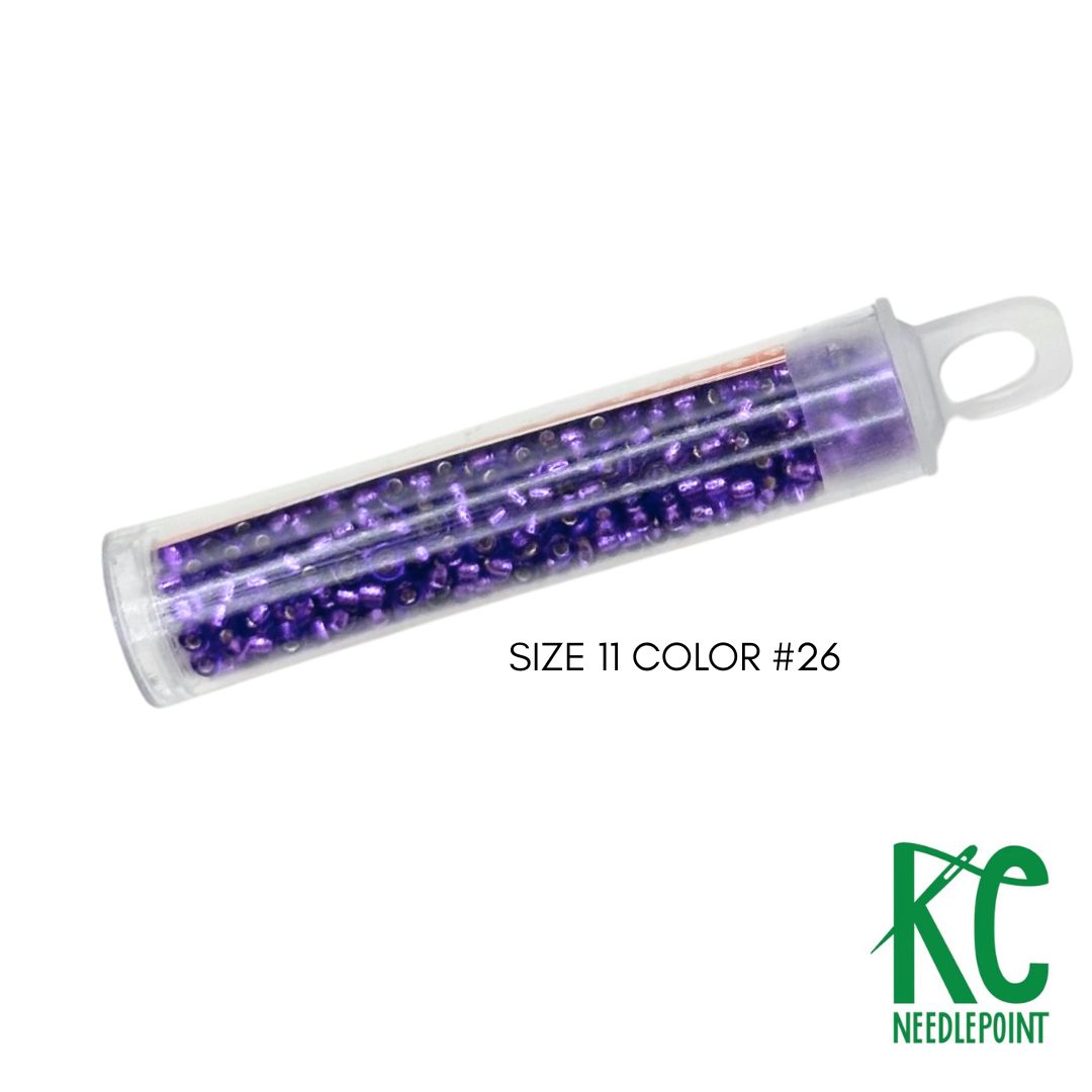 Size 11 Seed Beads 26 Dark Iris - KC Needlepoint