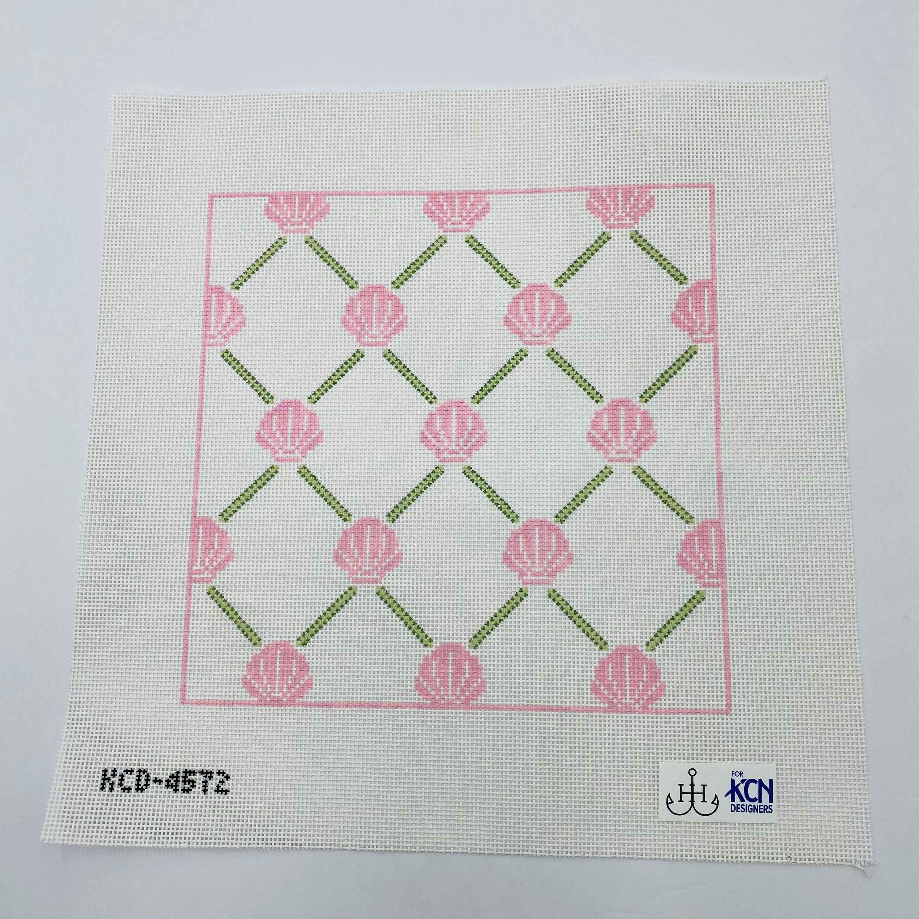 Shell Pillow Canvas - KC Needlepoint