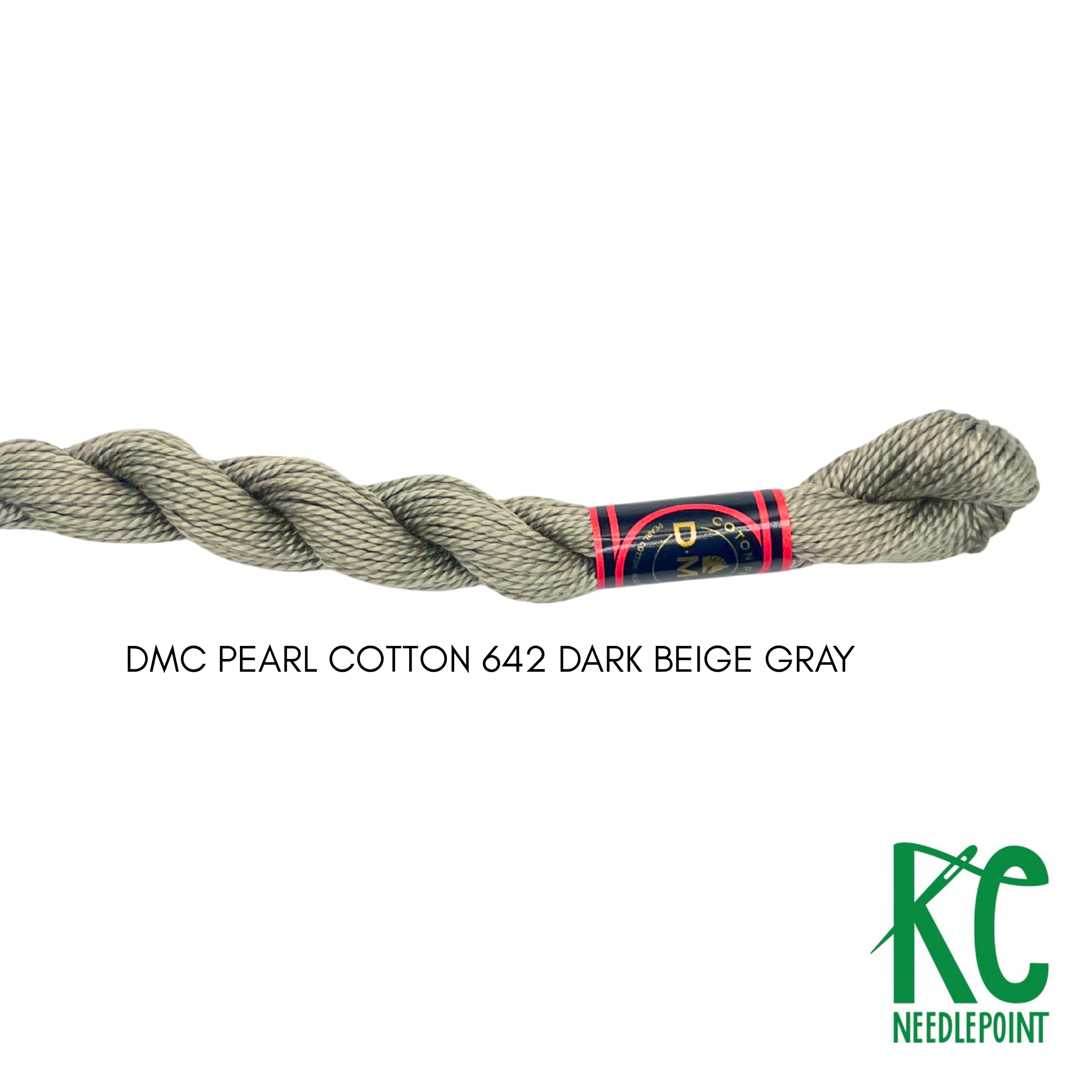 DMC 3 Pearl Cotton 642 Dark Beige Gray - KC Needlepoint