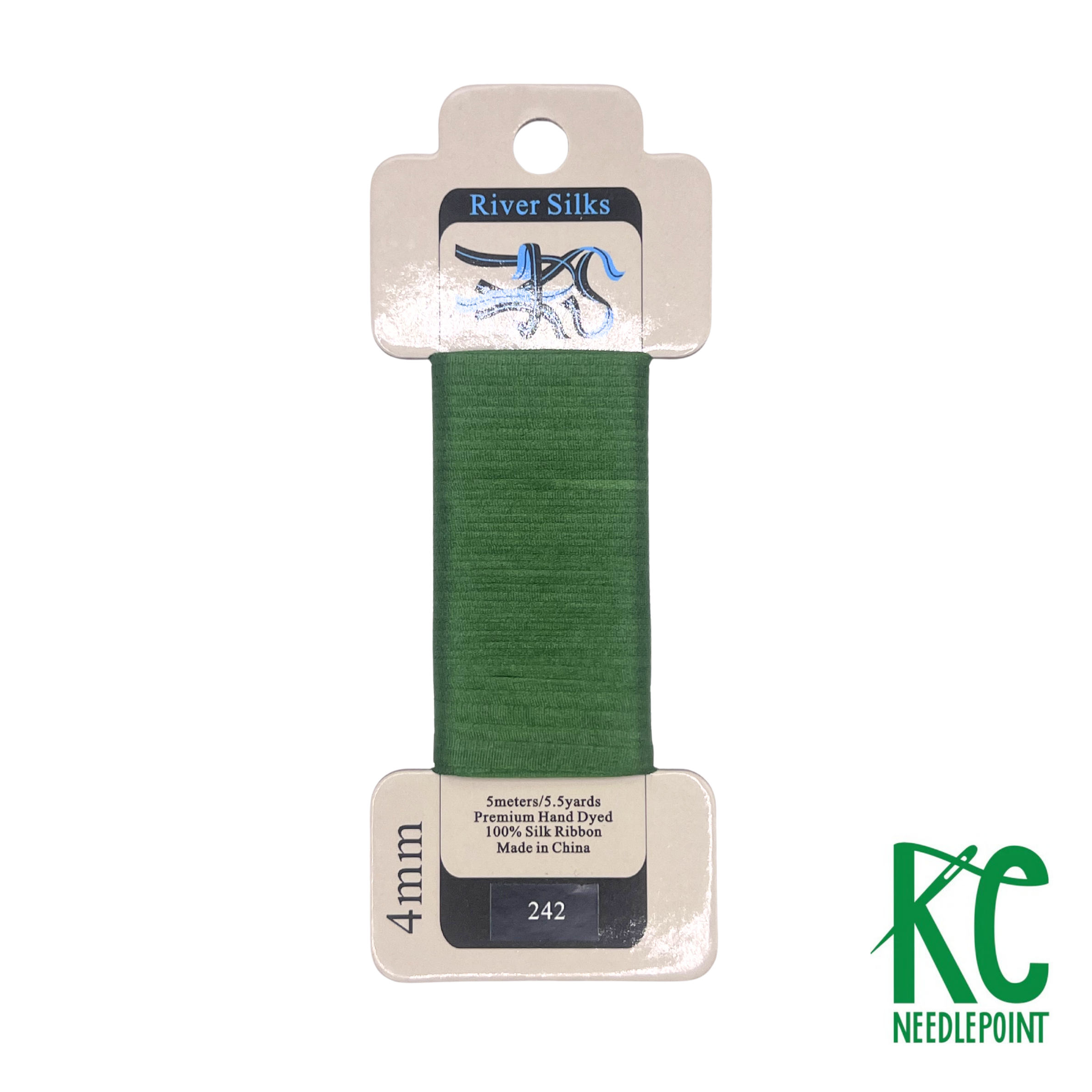 Silk Ribbon 4mm 242 Juniper - KC Needlepoint