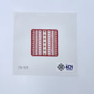 Red and Gold Square Canvas - KC Needlepoint
