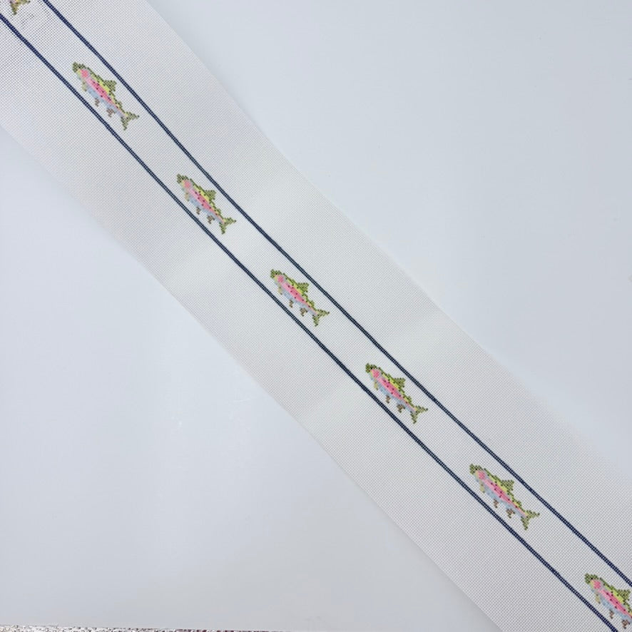 Rainbow Trout Belt Canvas - KC Needlepoint