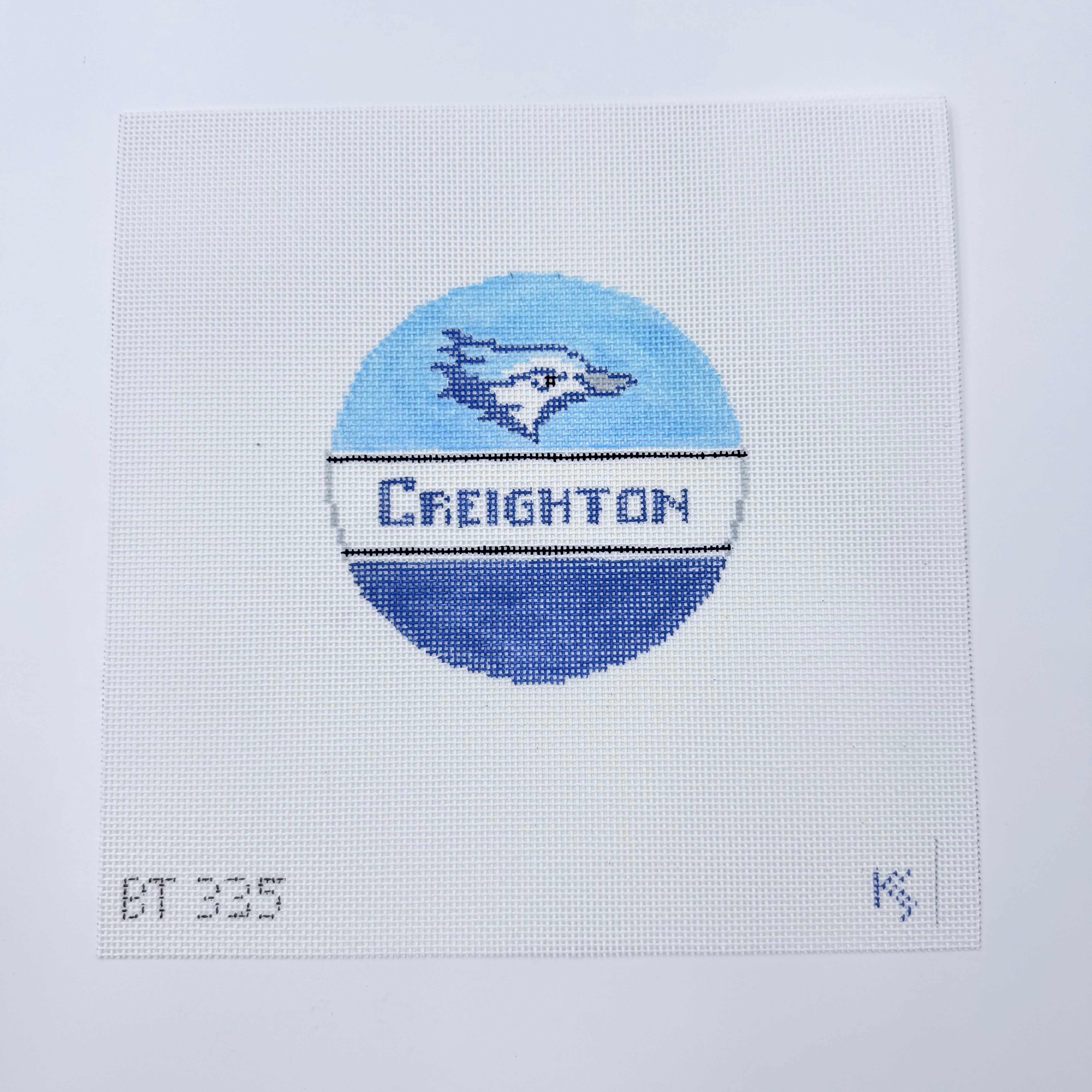 Creighton Round Canvas - KC Needlepoint