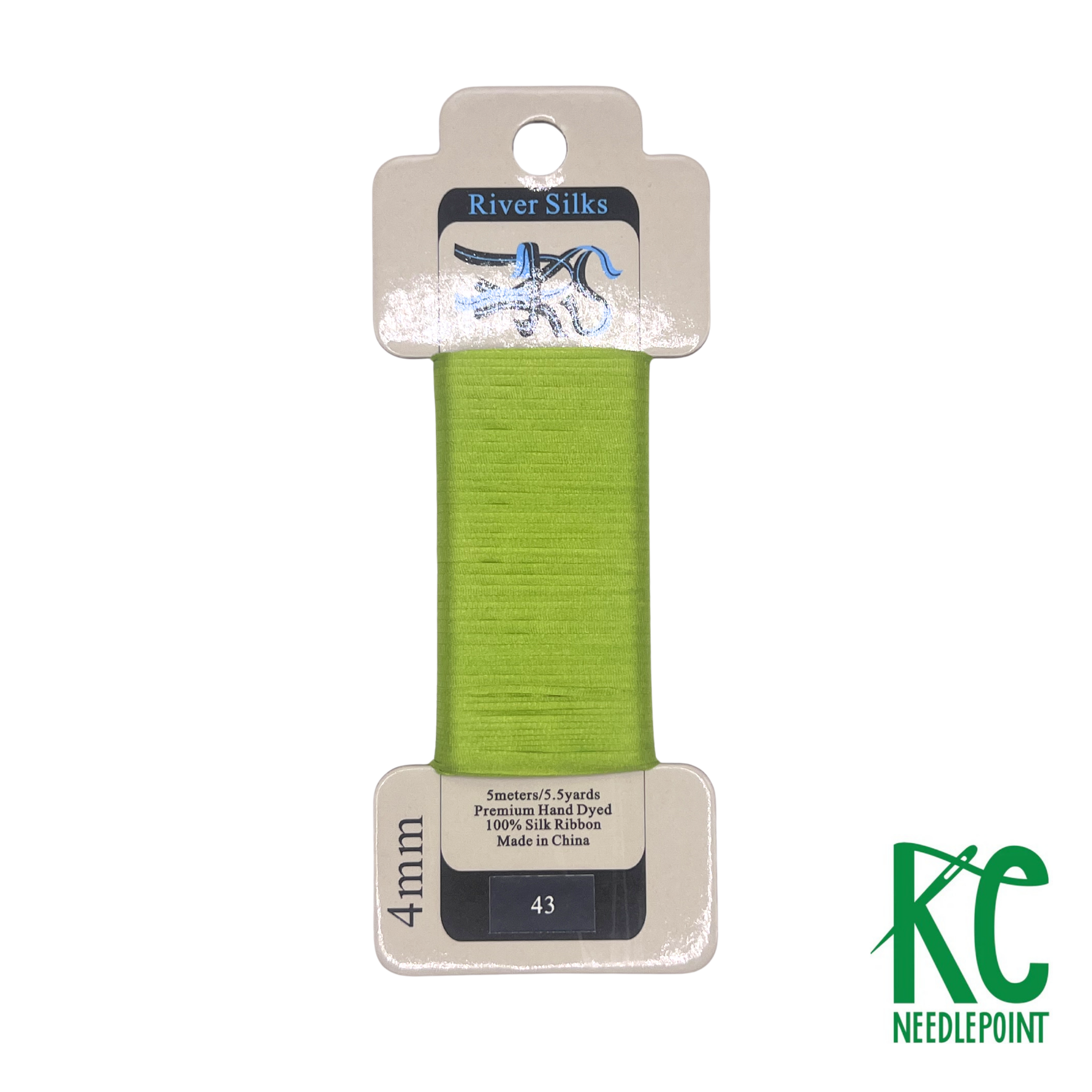 Silk Ribbon 4mm 043 Greenery - KC Needlepoint