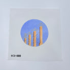 Sky Stations 4 1/2" Round Canvas - KC Needlepoint