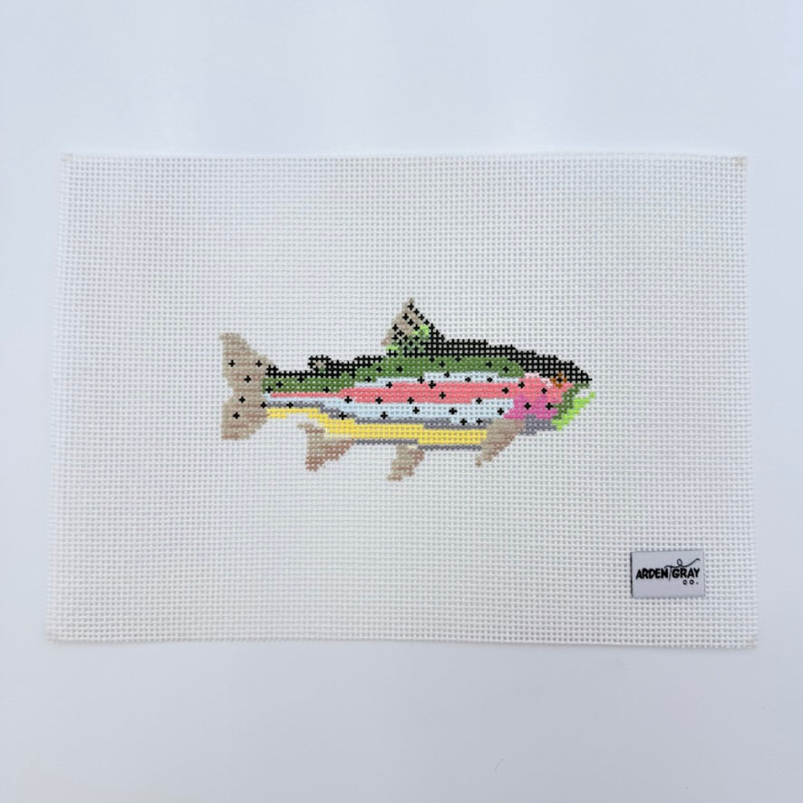 Rainbow Trout Canvas - KC Needlepoint