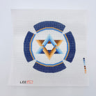 Blue and White Yarmulke Canvas - KC Needlepoint