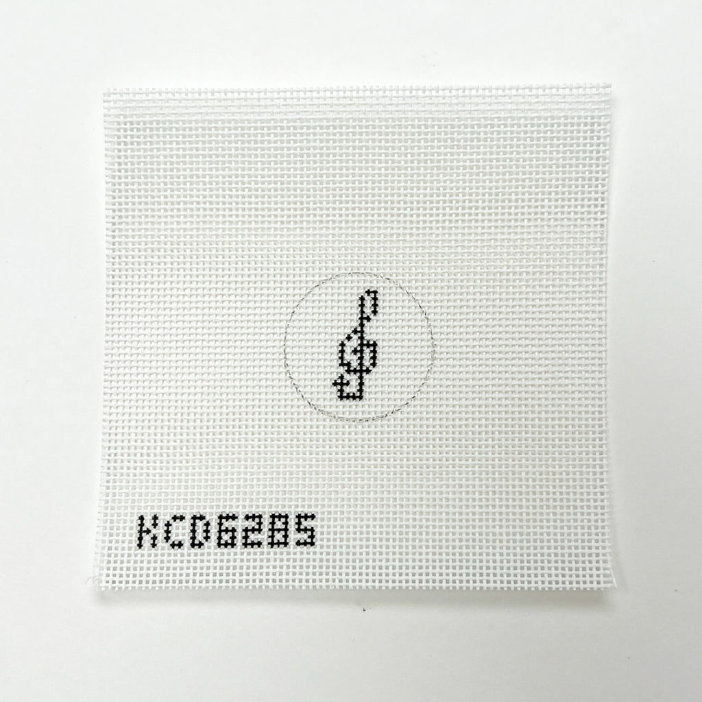 Musical Note Key Fob Insert Canvas | KC Needlepoint