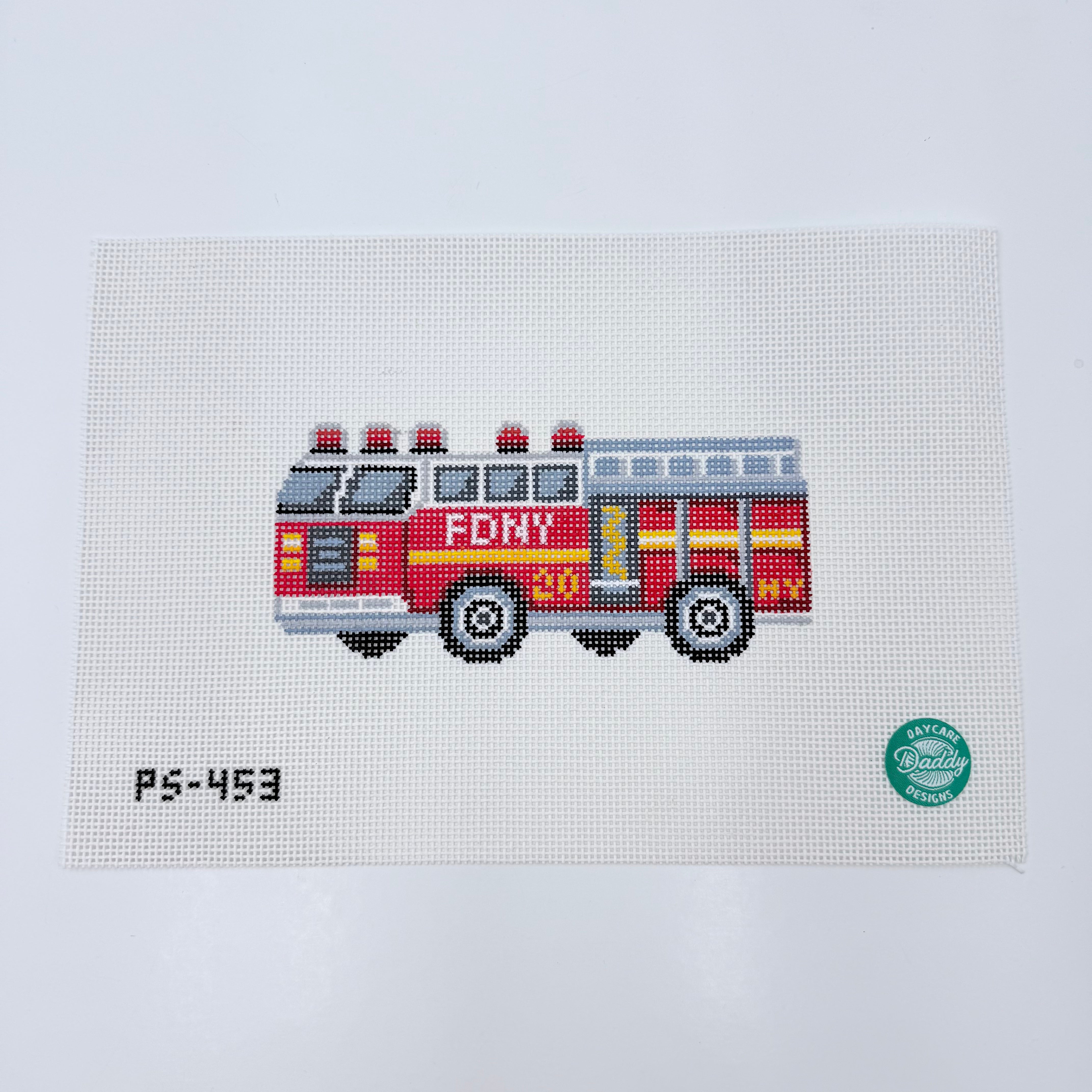 Fire Truck Canvas - KC Needlepoint