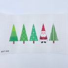 Santa and Four Trees Needlepoint Canvas - KC Needlepoint