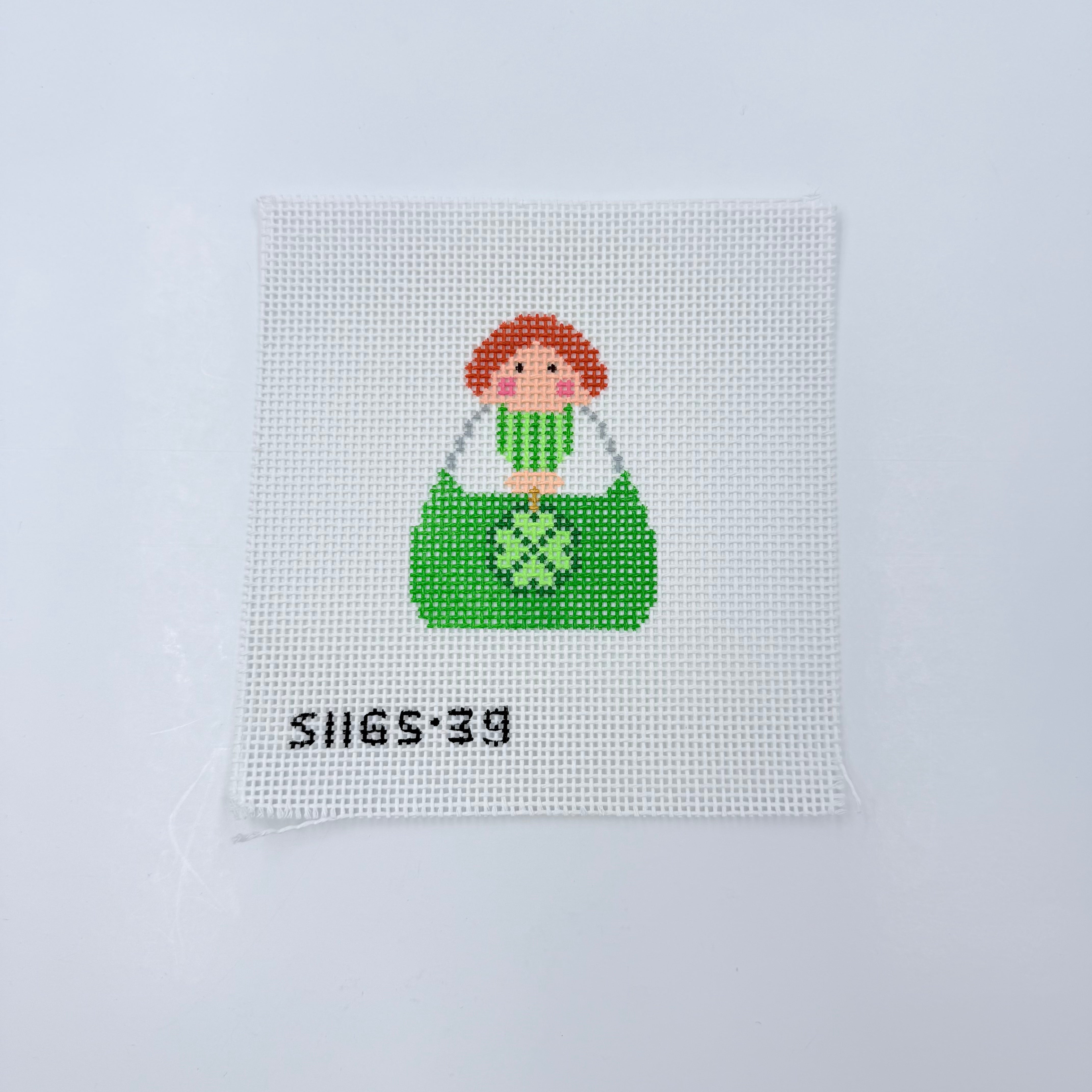 Green Angel with Shamrock - KC Needlepoint