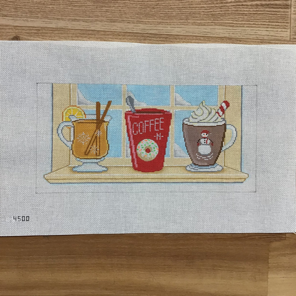 Holiday Drinks Canvas - KC Needlepoint