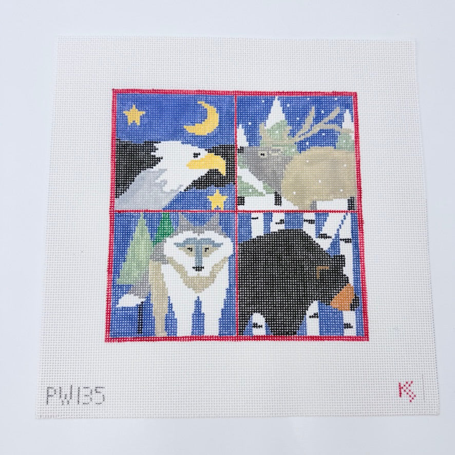Northwest Animals Canvas - KC Needlepoint