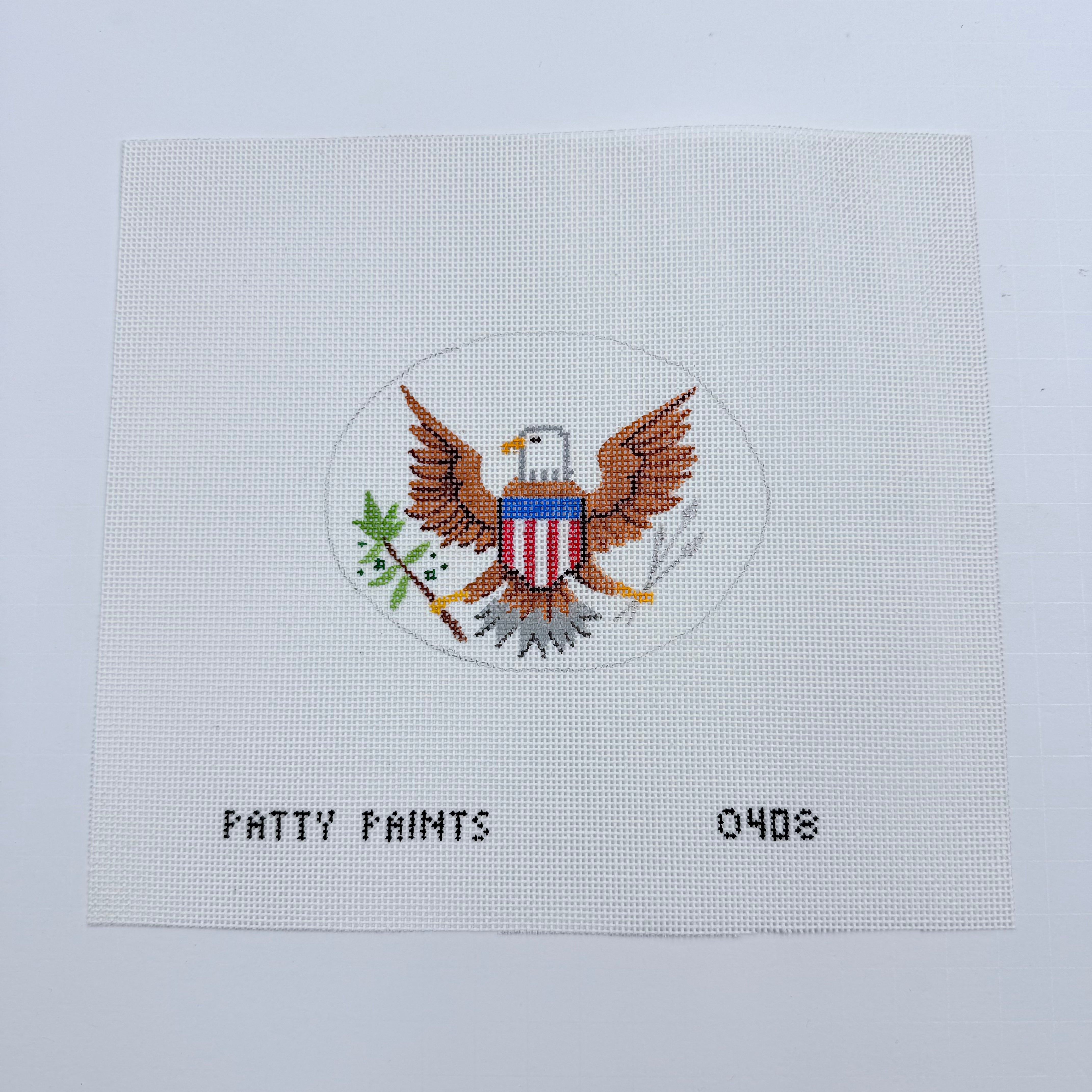 Eagle Oval Canvas - KC Needlepoint