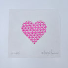Herend Pink Heart Needlepoint Canvas - KC Needlepoint