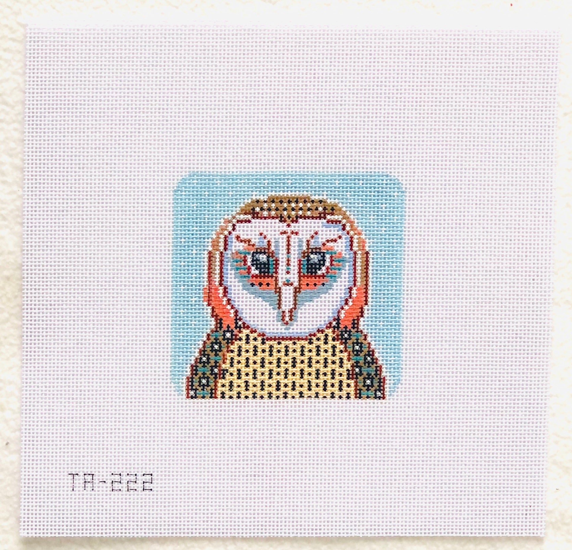 Oliver the Owl Square Canvas - KC Needlepoint