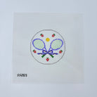 Tennis Racquet Round Canvas - KC Needlepoint