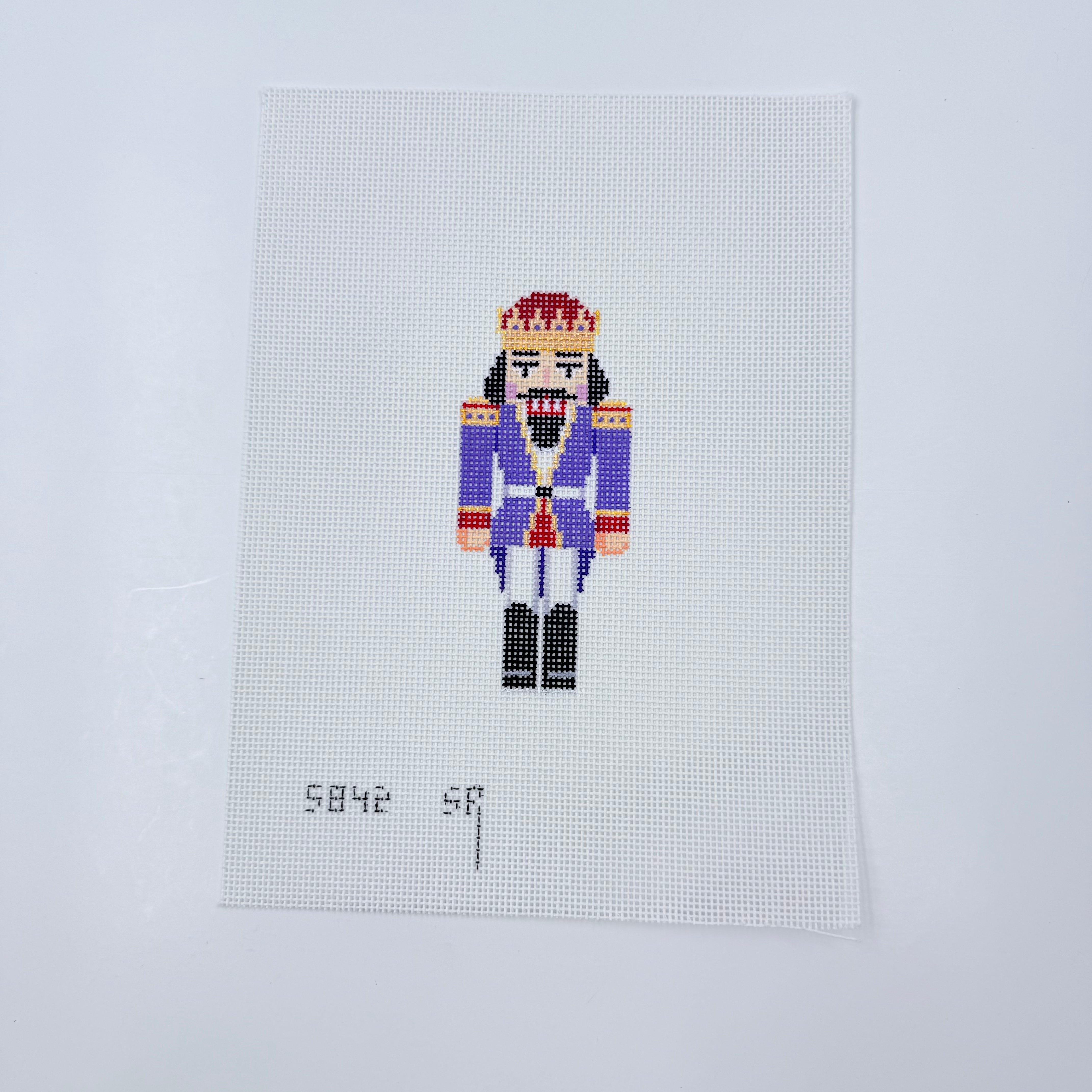 Purple King Nutcracker Canvas - KC Needlepoint