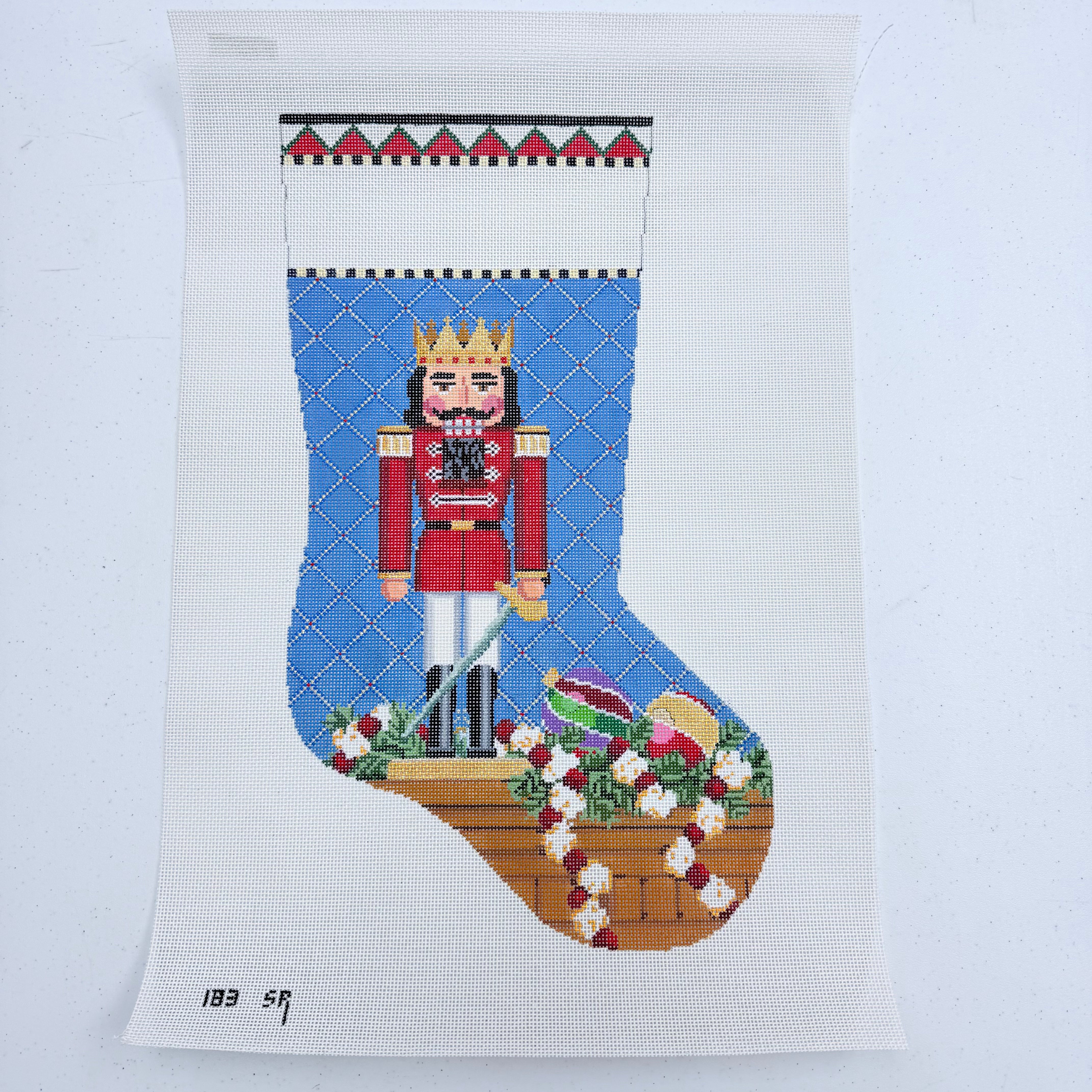 Nutcracker Prince Stocking - KC Needlepoint