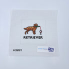 Retriever (Red Wine) Square Canvas - KC Needlepoint