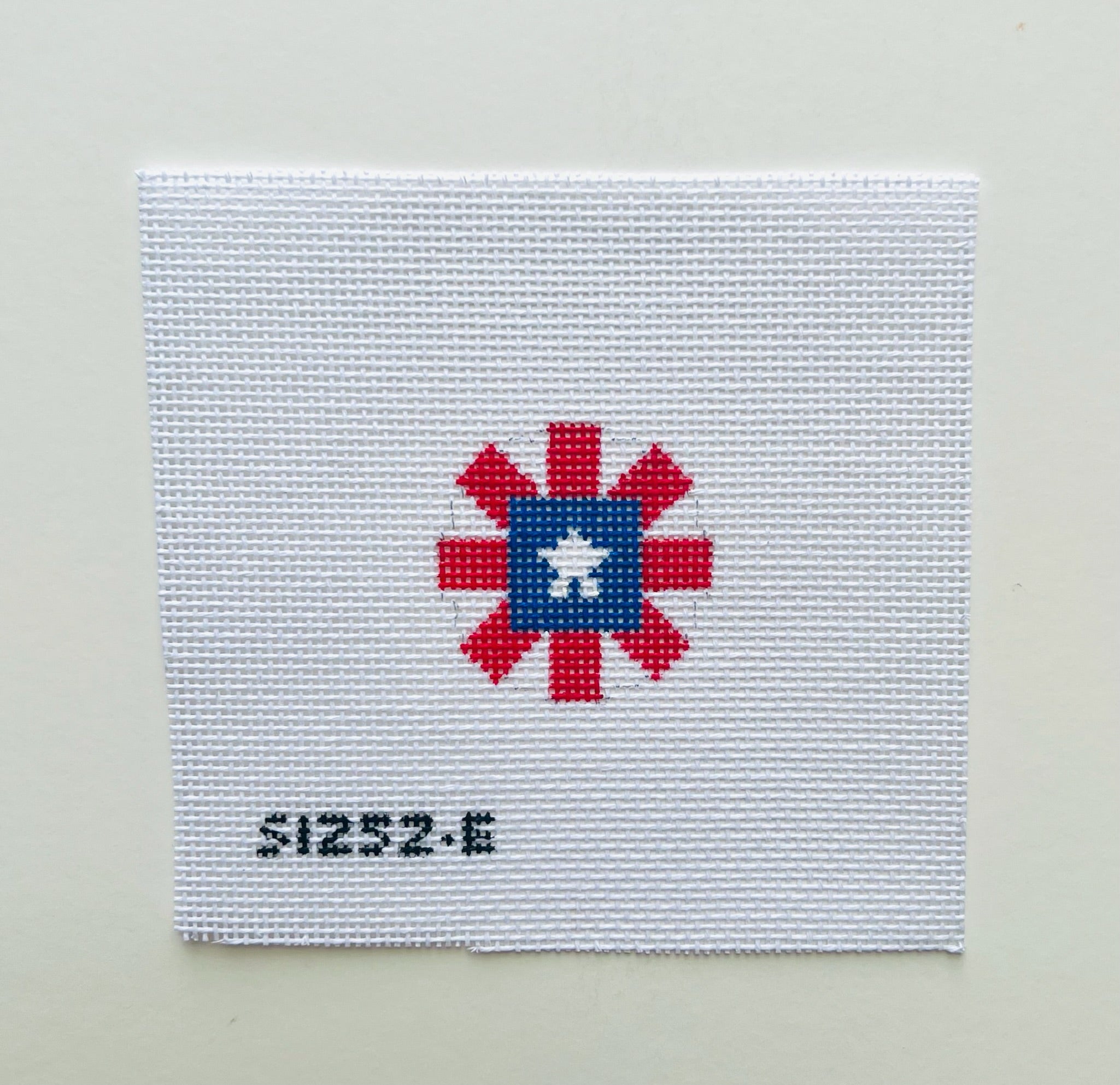 Red White and Blue Key Fob Canvas - KC Needlepoint