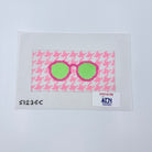 Eyeglass Case on Pink Herringbone - KC Needlepoint