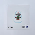 Snowman with Present Canvas - KC Needlepoint
