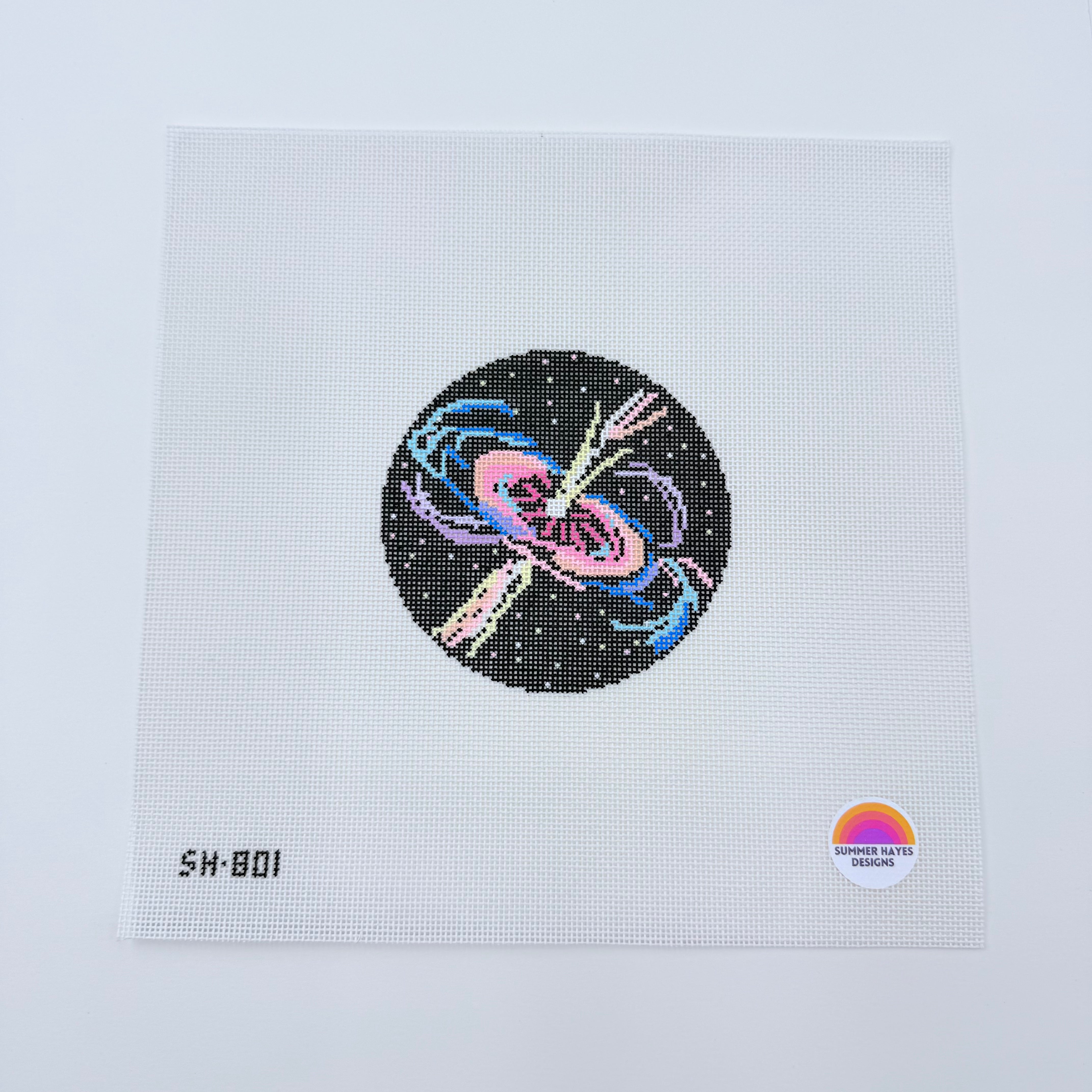 Quasar Round Canvas - KC Needlepoint