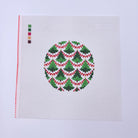Bargello Christmas Tree Round Canvas - KC Needlepoint