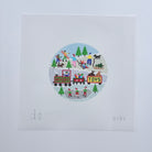 Toy Train Round Canvas - KC Needlepoint