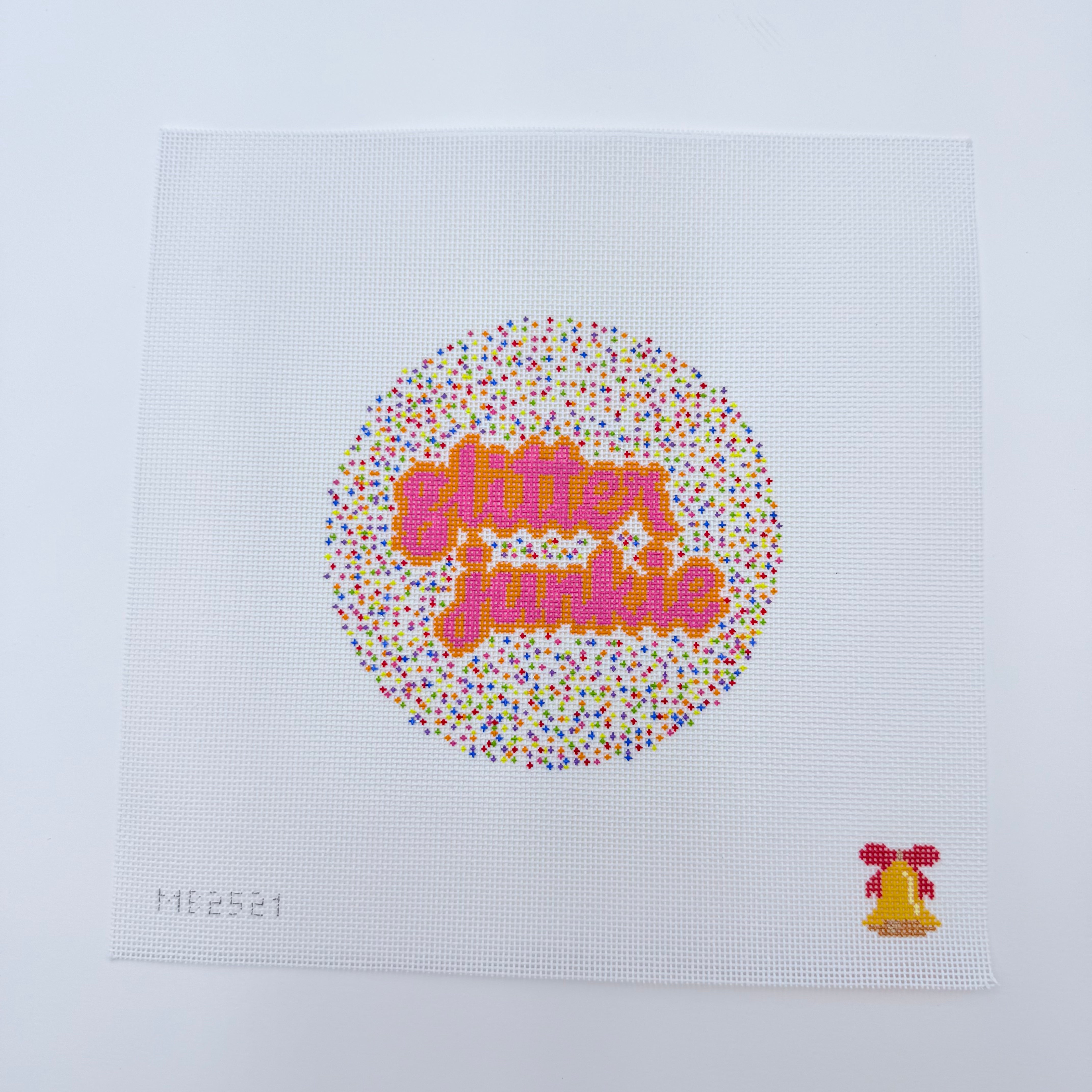 Glitter Junkie Round Canvas - KC Needlepoint