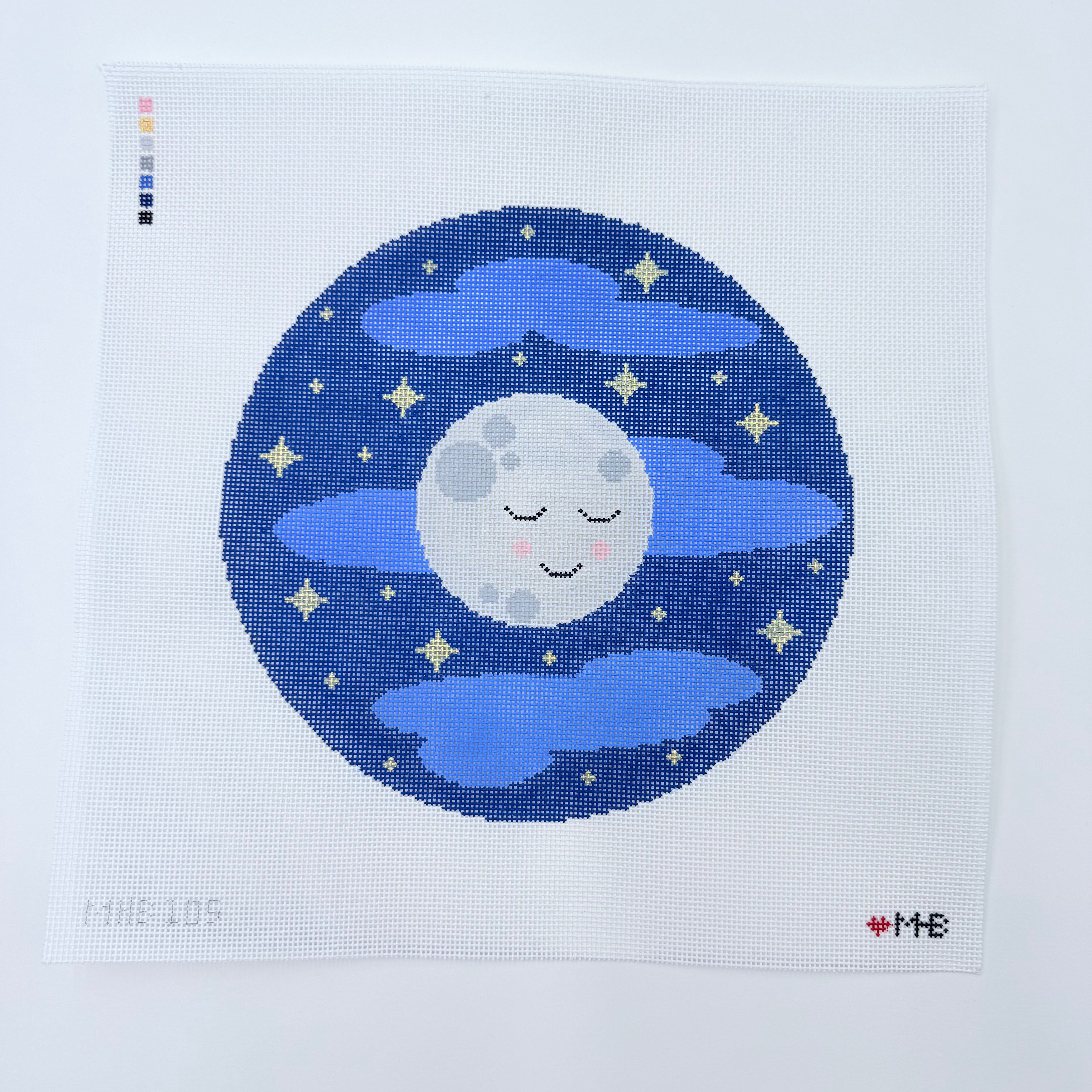 Sleeping Moon Canvas - KC Needlepoint