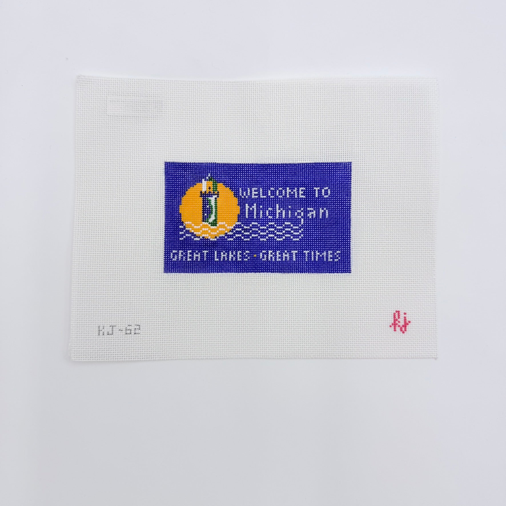 Michigan State Sign Canvas - KC Needlepoint