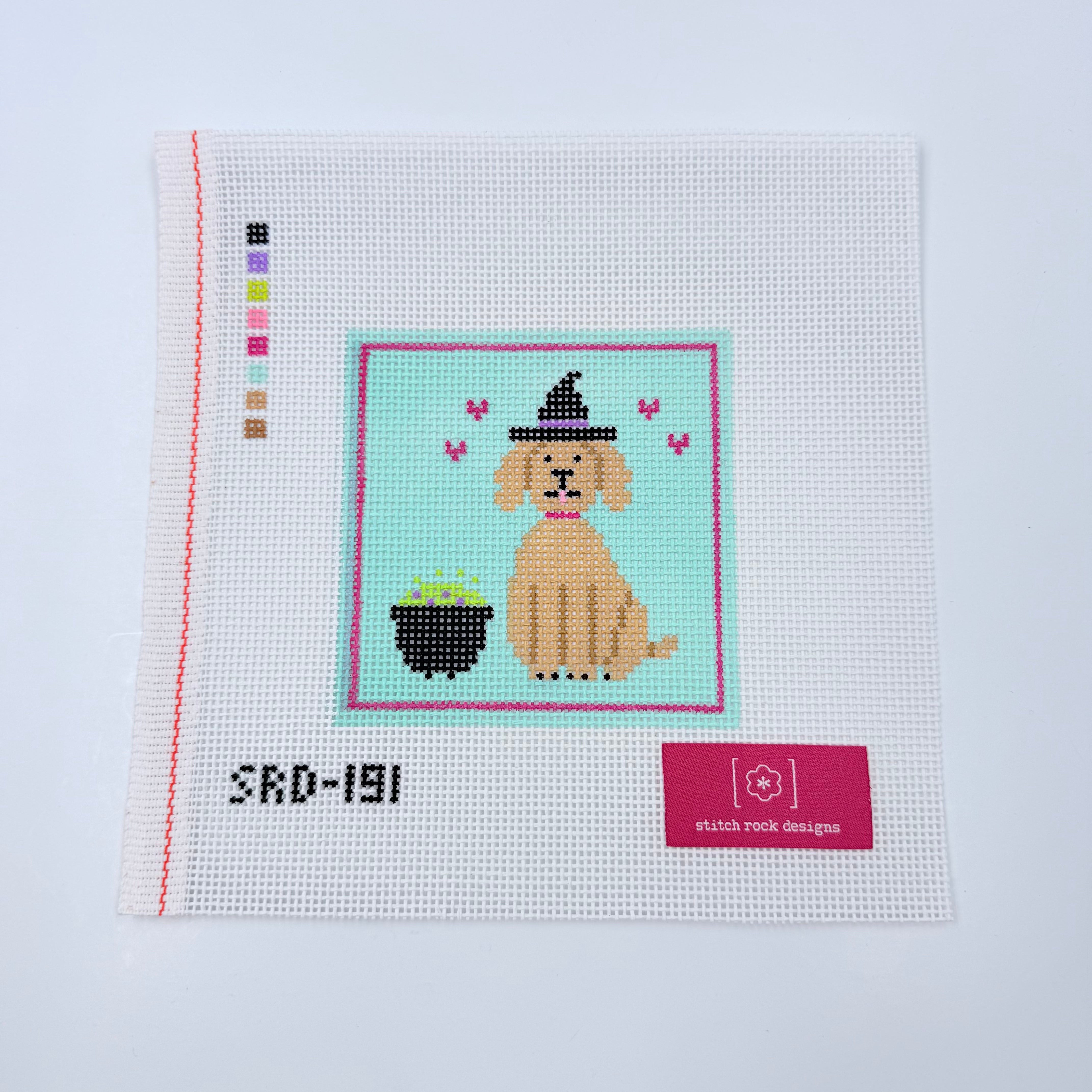 Witchy Pup Canvas - KC Needlepoint