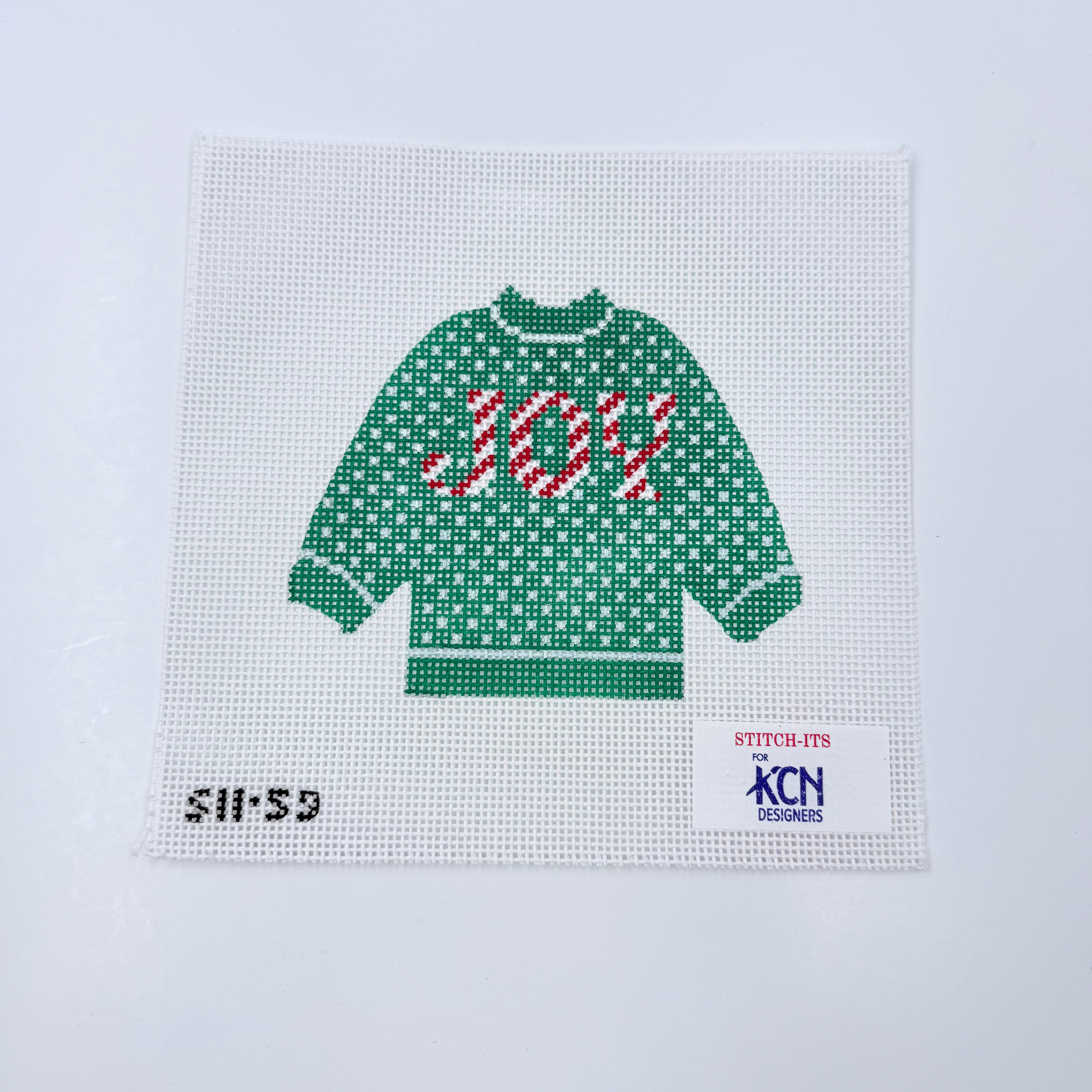 Candy Cane Joy Pullover - KC Needlepoint