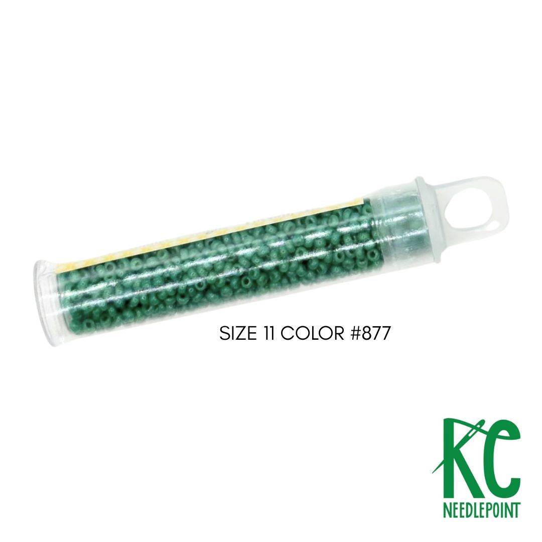 Size 11 Seed Beads 877 Saguaro - KC Needlepoint