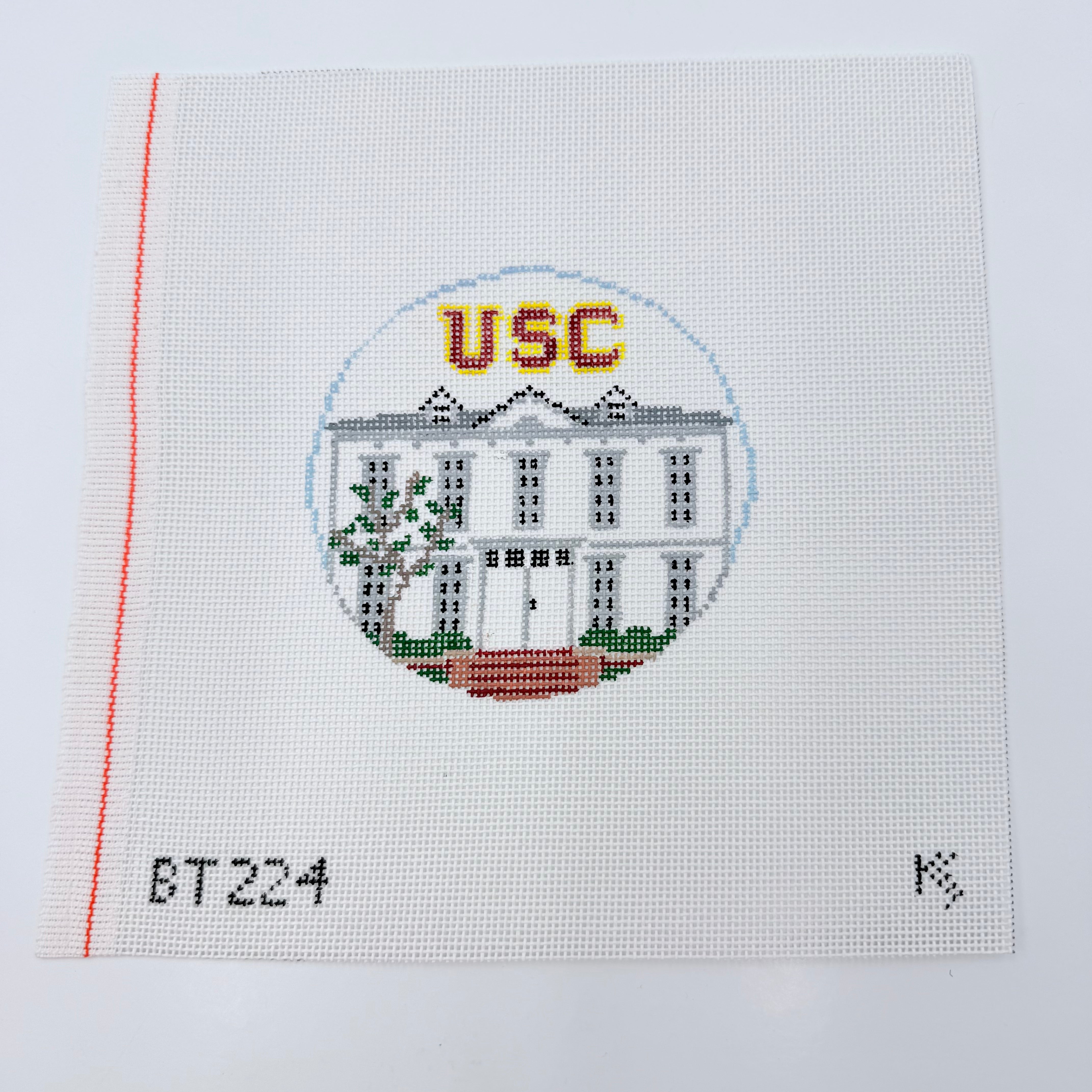 USC Round Canvas - KC Needlepoint