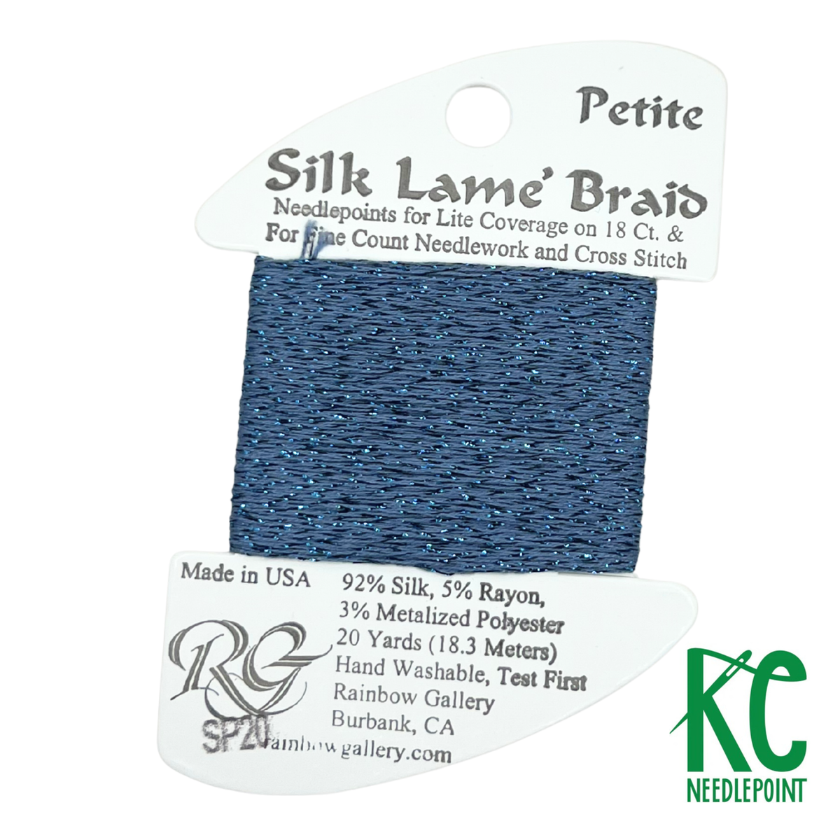 Petite Silk Lamé Braid SP20 Dark Antique Blue – KC Needlepoint