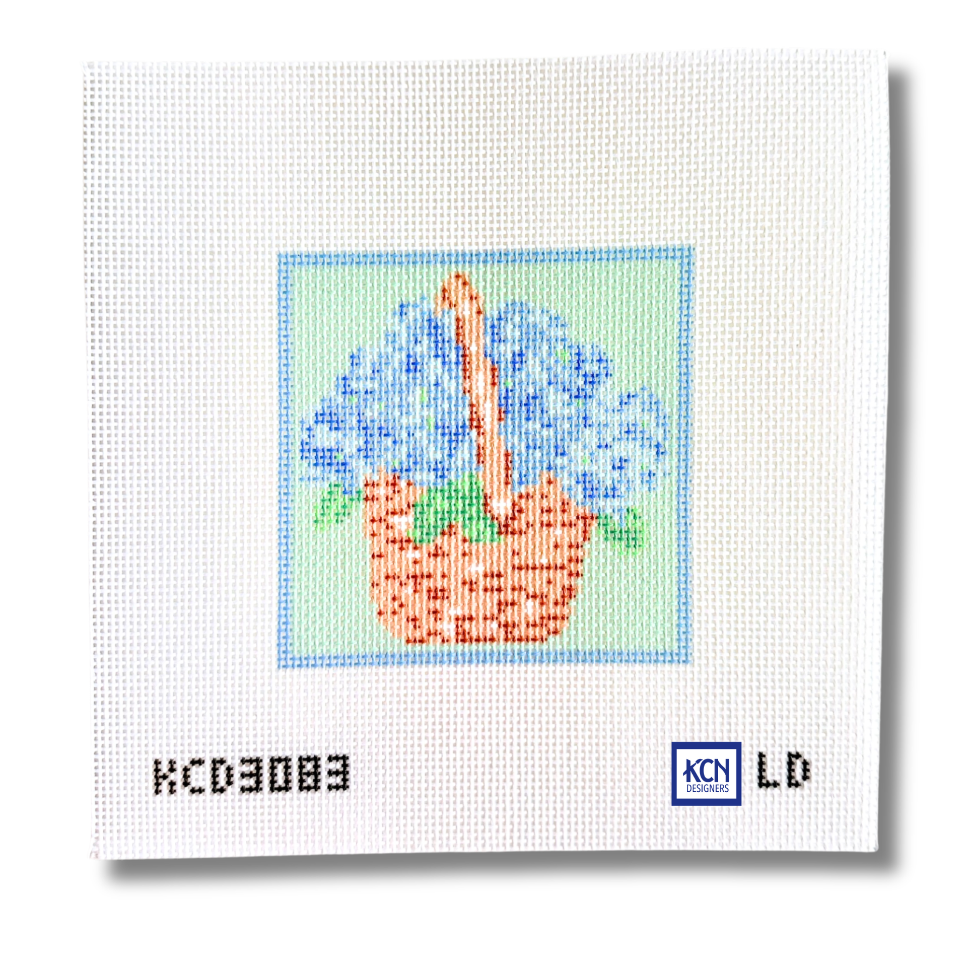 Mini Hydrangea Basket Canvas – KC Needlepoint