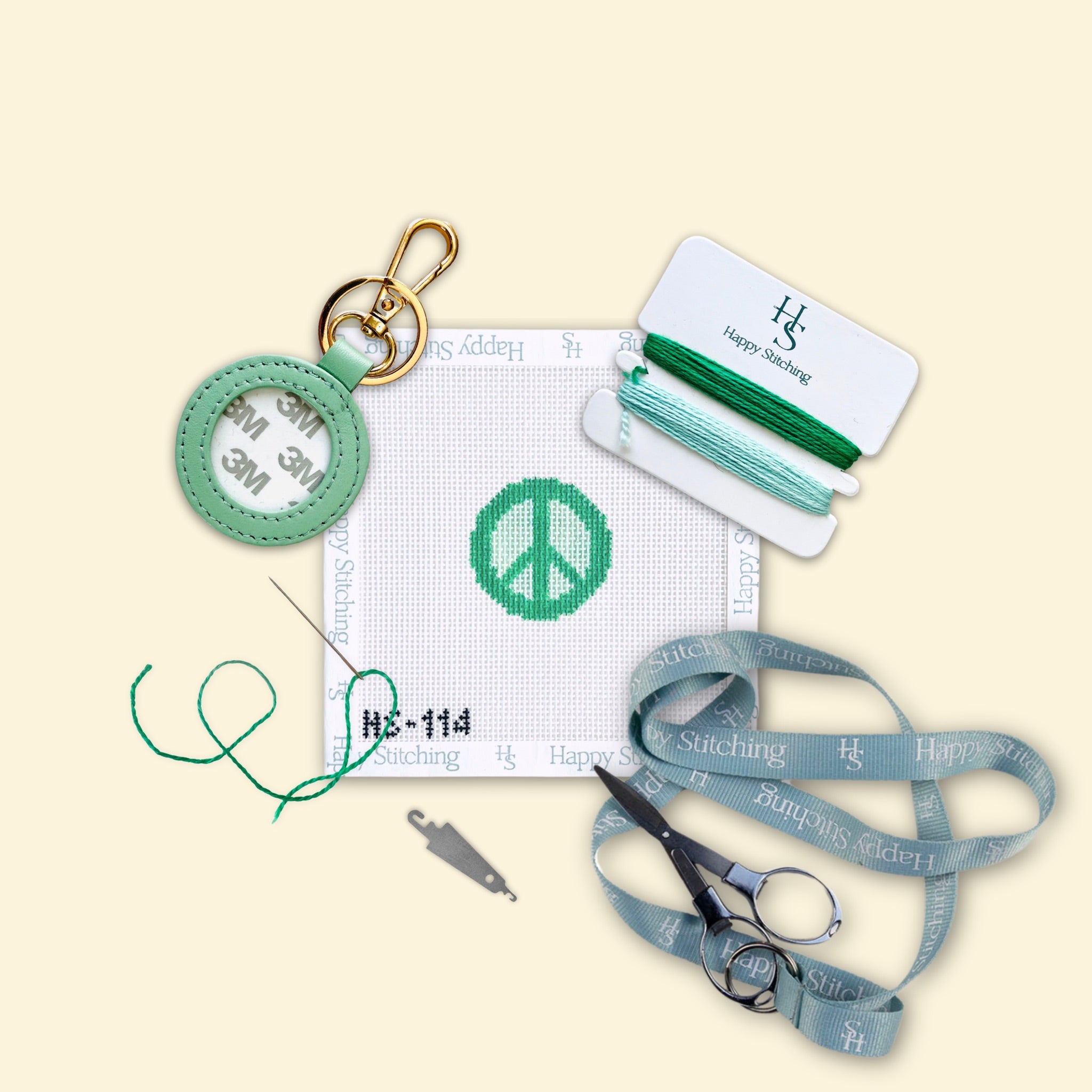 Peace Out Bag Tag/Key Fob Kit - KC Needlepoint