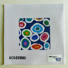 Multi Colored Circles Square - KC Needlepoint