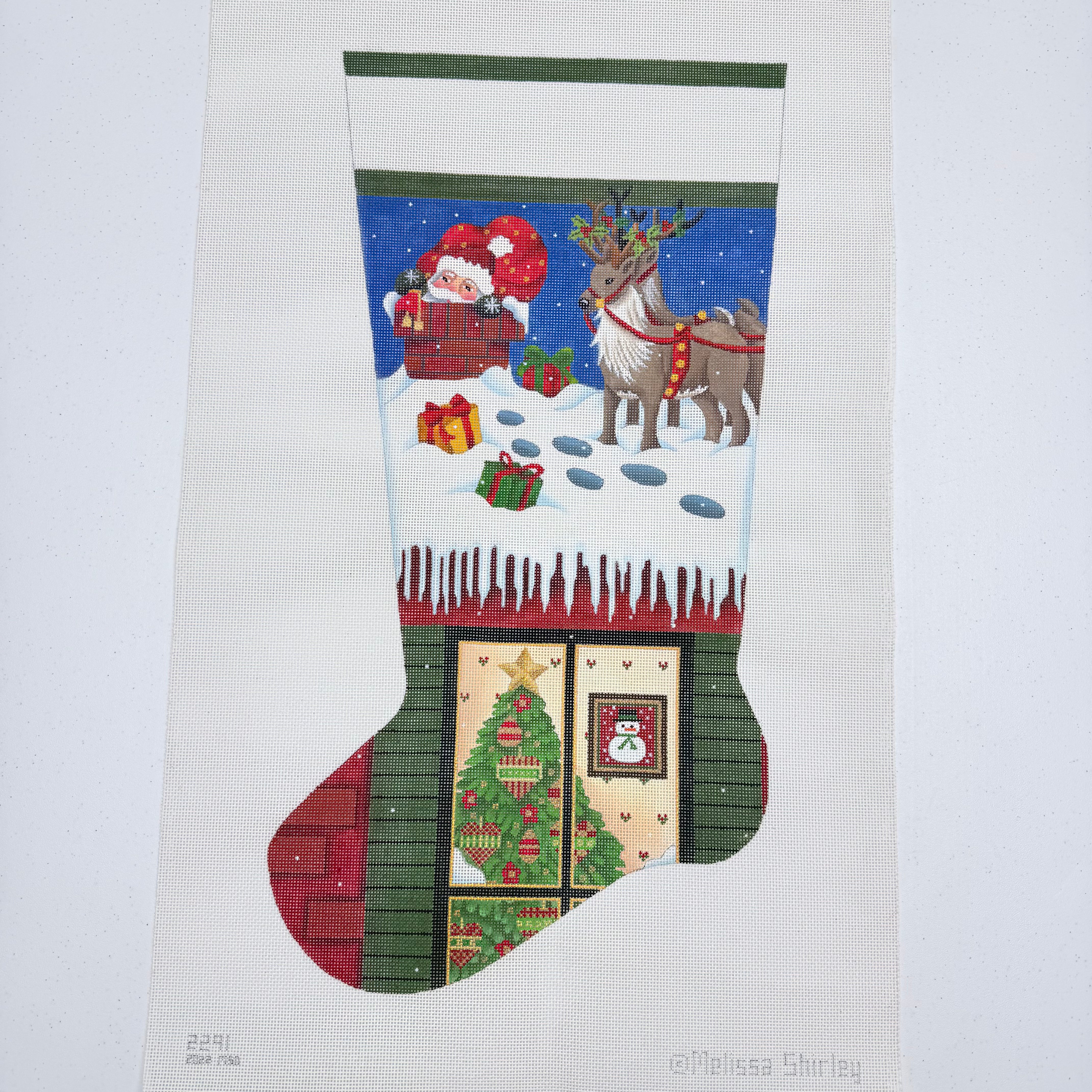 It Must Be St. Nick Stocking Canvas Toe Left - KC Needlepoint