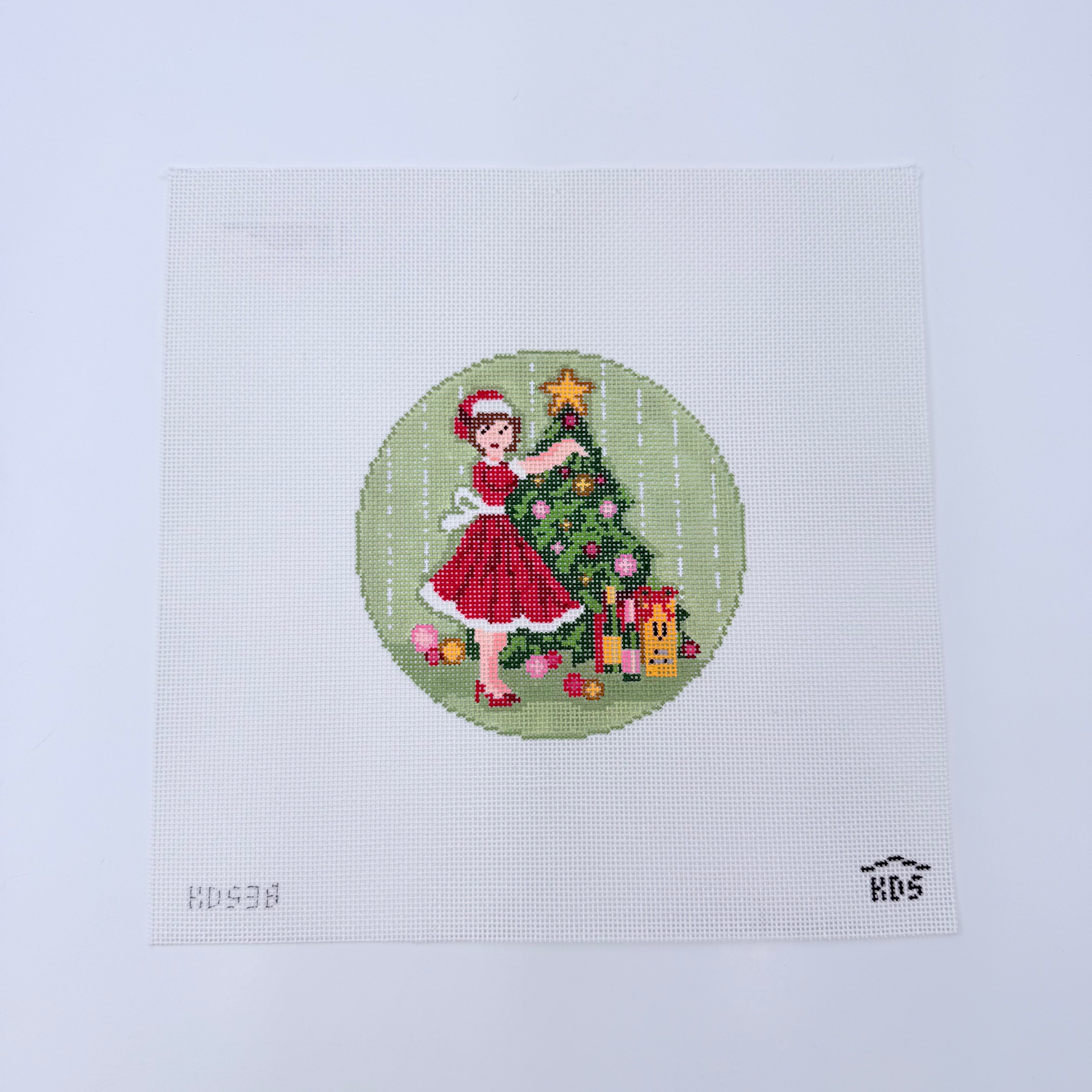 Betty Loves Bubbles and Trimming the Tree Canvas - KC Needlepoint