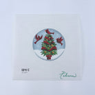 Cardinal Tree Round Canvas - KC Needlepoint