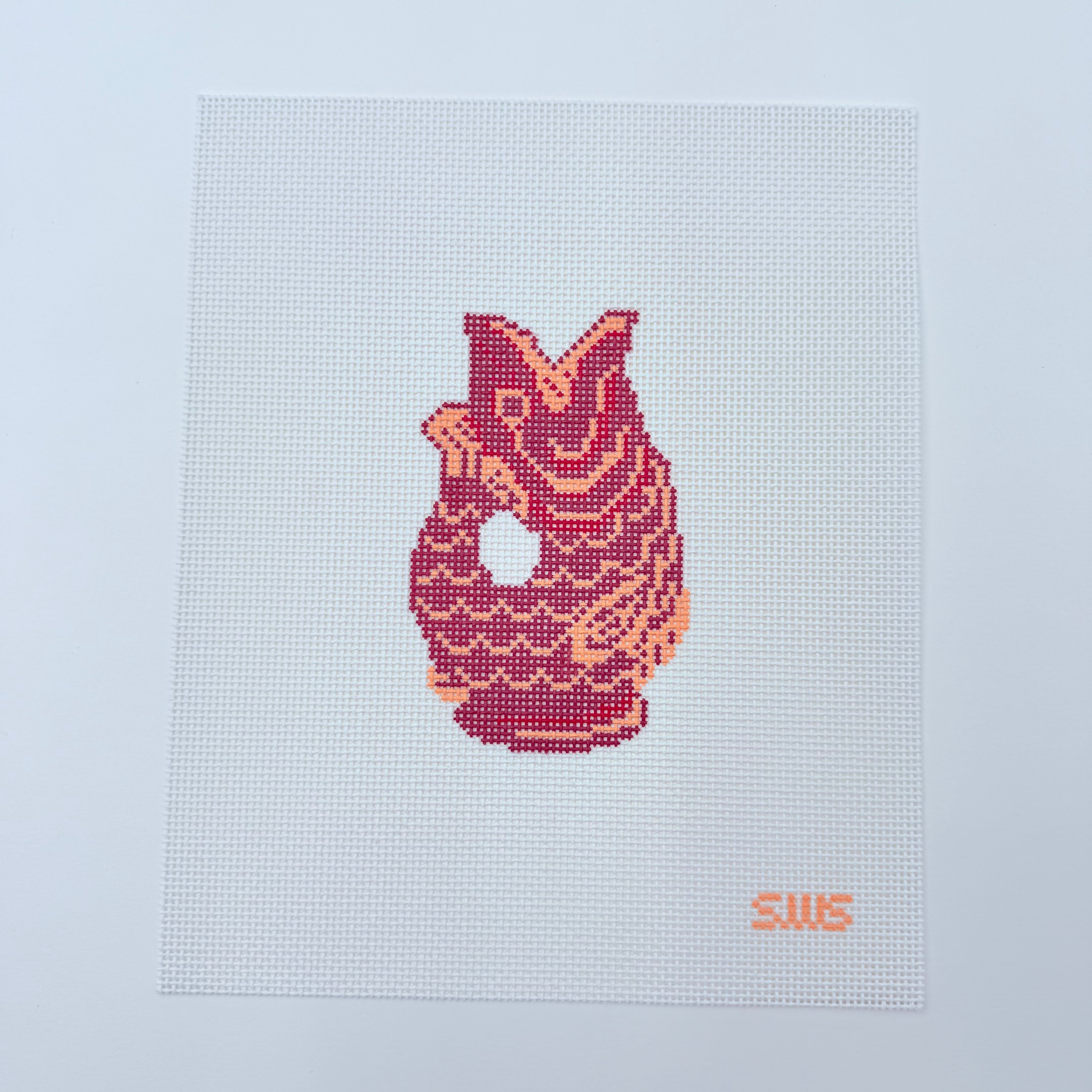 Pink Fish Pitcher Canvas - KC Needlepoint