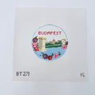 Budapest Travel Round Canvas - KC Needlepoint