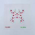 Red Hearts Frog Canvas - KC Needlepoint