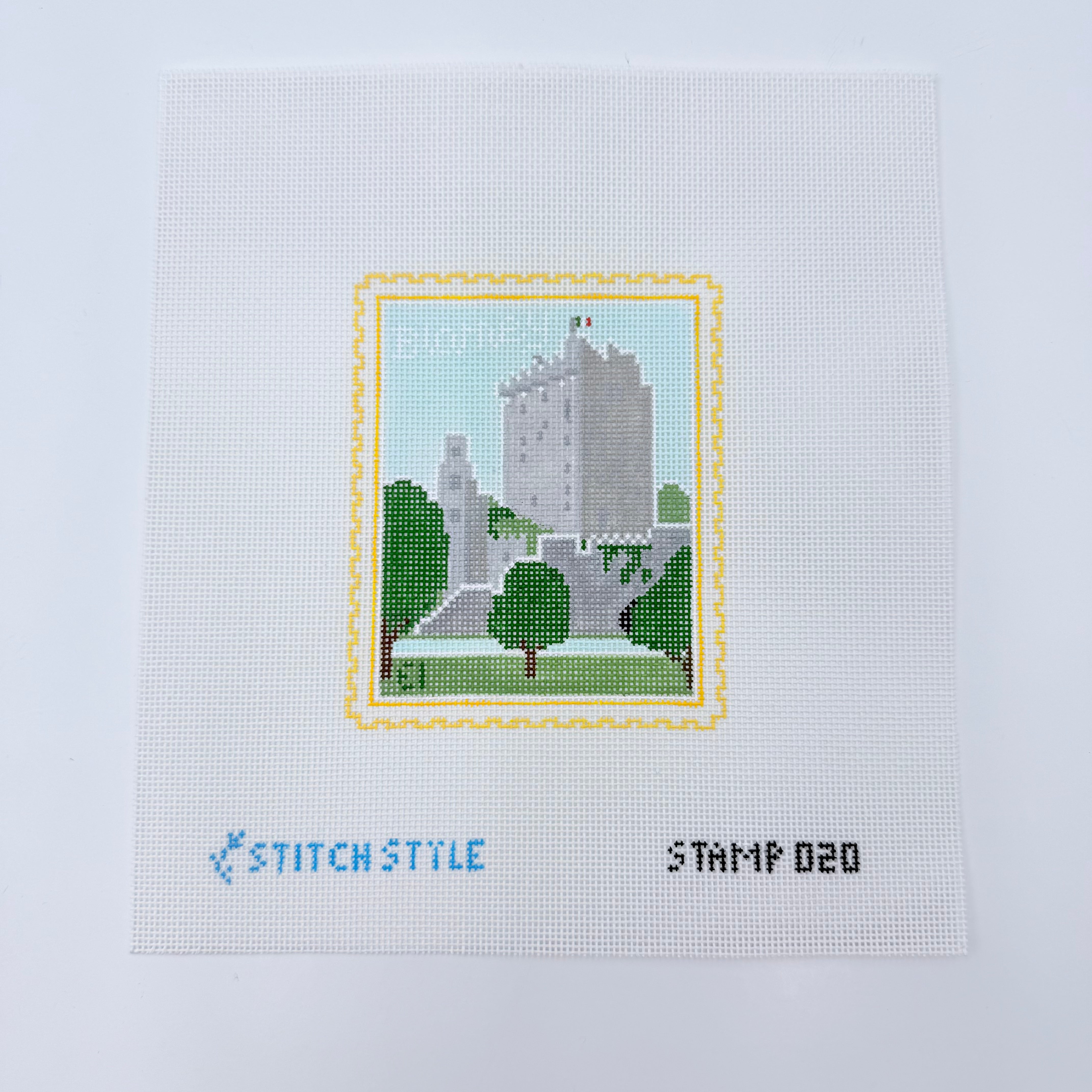 Ireland Blarney Castle Stamp Needlepoint Canvas - KC Needlepoint