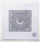 Gray and White Moon Pillow Canvas - KC Needlepoint
